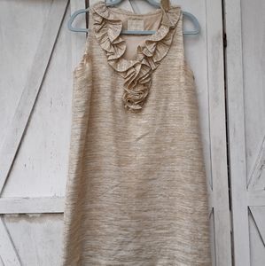 Kate spade gold metallic shift dress size 8!